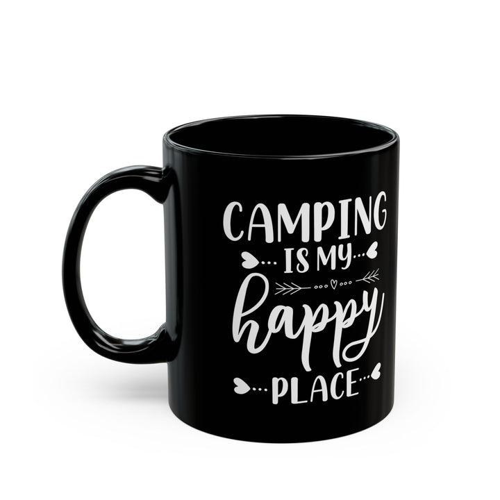 Minimalist Happy Typography Design Ceramic Mug, (11oz, 15oz)
