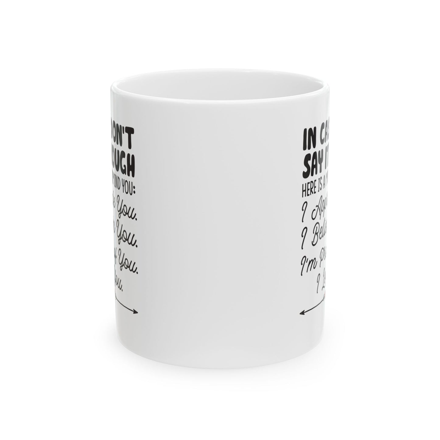 IN CASE I DON_T SAY IT ENOUGH White Mug, (11oz, 15oz)