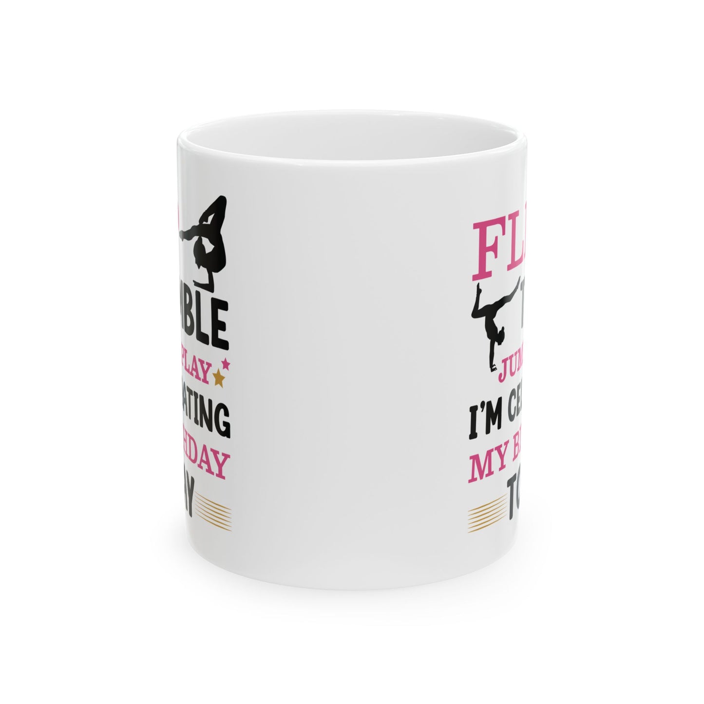 Flip Tumble Jump & Play White Mug, (11oz, 15oz)