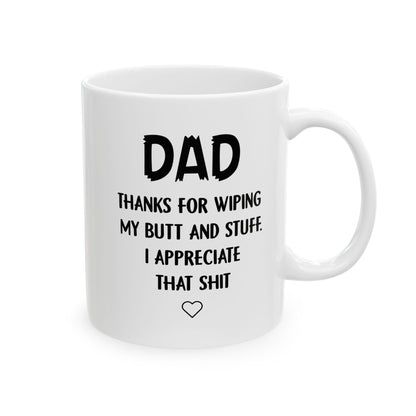 Funny Dad Mug – White Coffee Cup from Kids with Bold Message