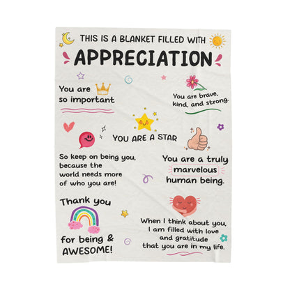 Teacher Appreciation White design gift Velveteen Plush Blanket