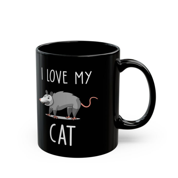 I Love My Cat Oposom, Black Mug (11oz, 15oz)
