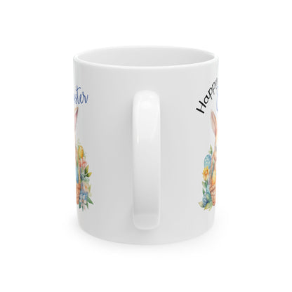 Happy Easter Bunny Mug – Cute Basket Design Spring Gift