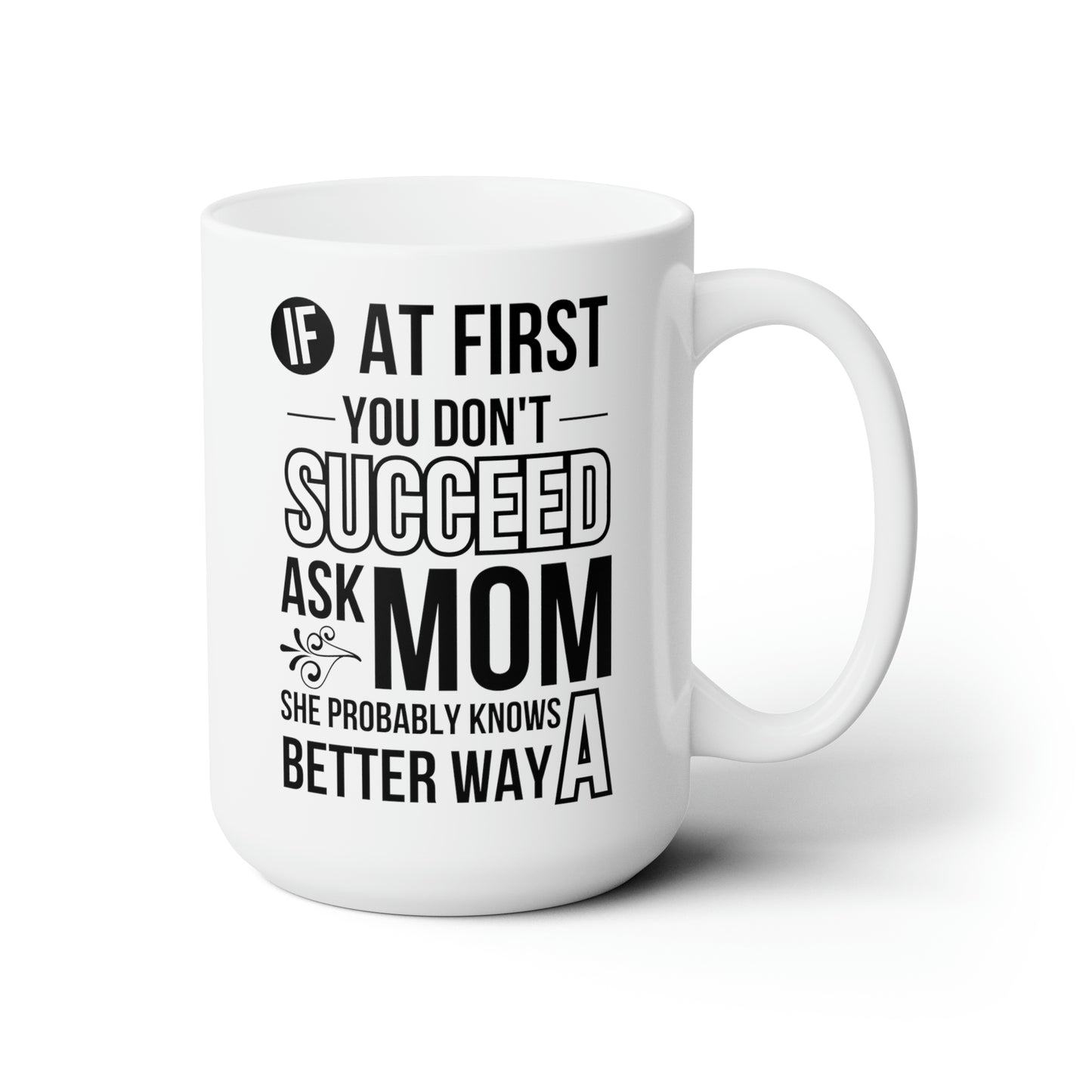 At First succeed 15oz white Mug