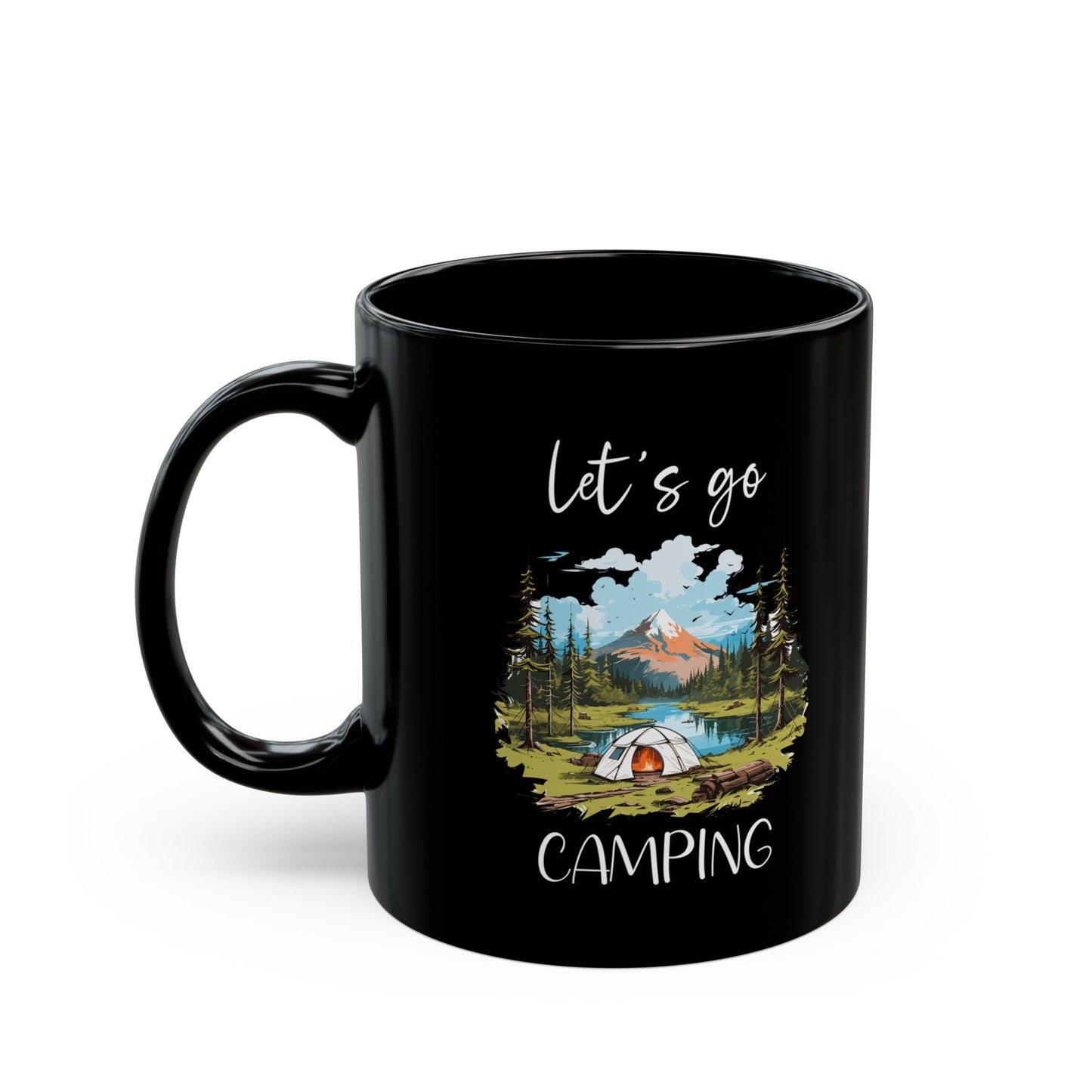 Scenic Camping Adventure Shirt  Ceramic Mug, (11oz, 15oz)