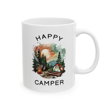 Happy Camper  Ceramic Mug, (11oz, 15oz)