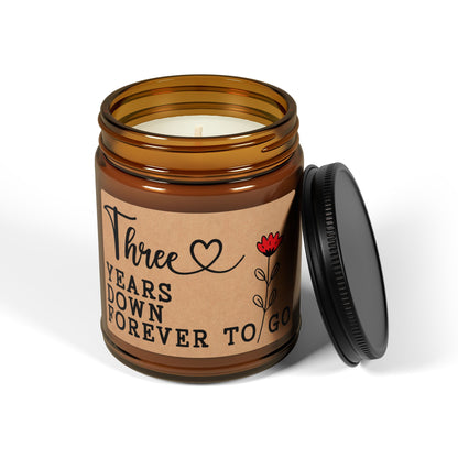 Three-Years-Down-Forever-to-go Candle