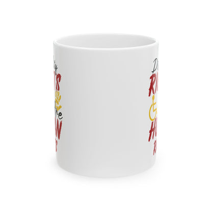 White Ceramic Advocacy Coffee Cup – Gift for Disability Inclusion, Awareness & Activism Support