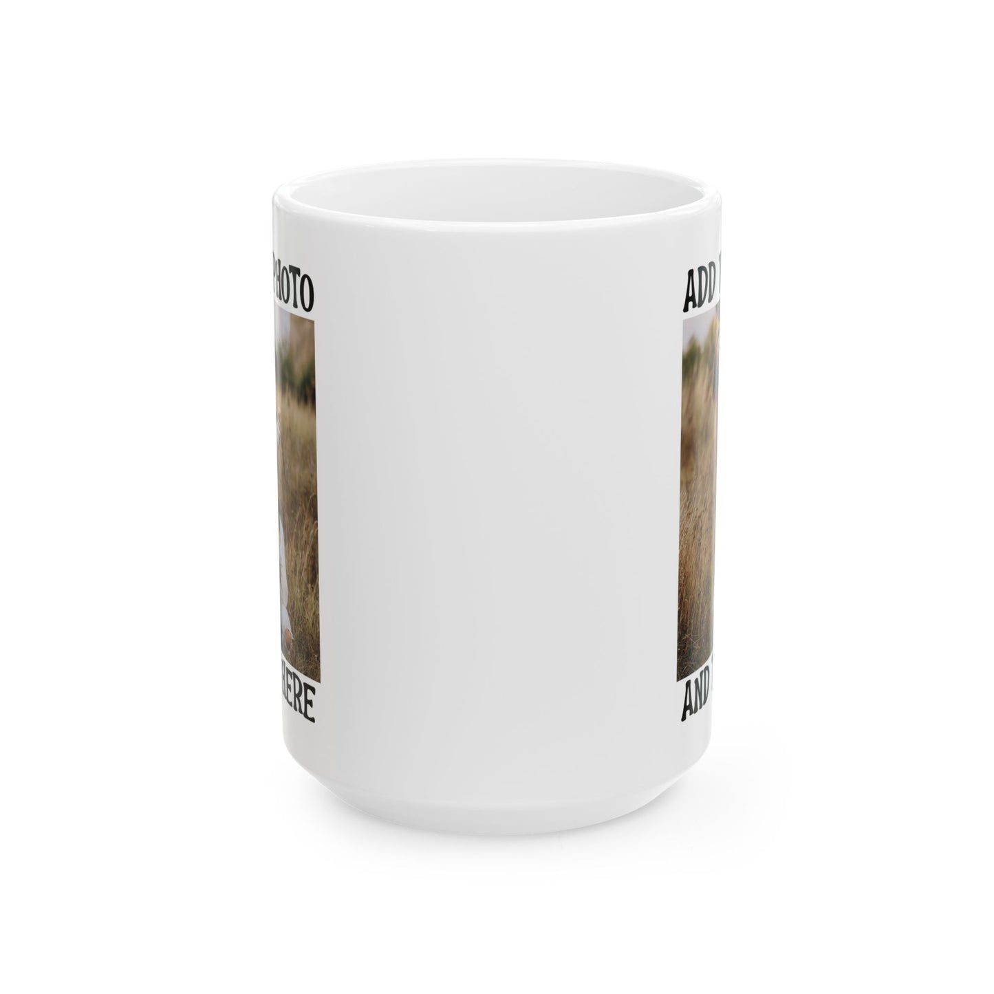 Rustic Family Portrait in Nature White Mug, (11oz, 15oz)