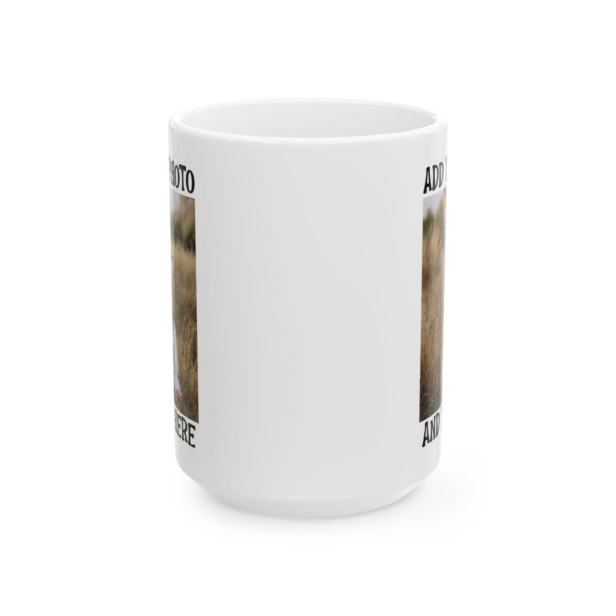 Rustic Family Portrait in Nature White Mug, (11oz, 15oz)