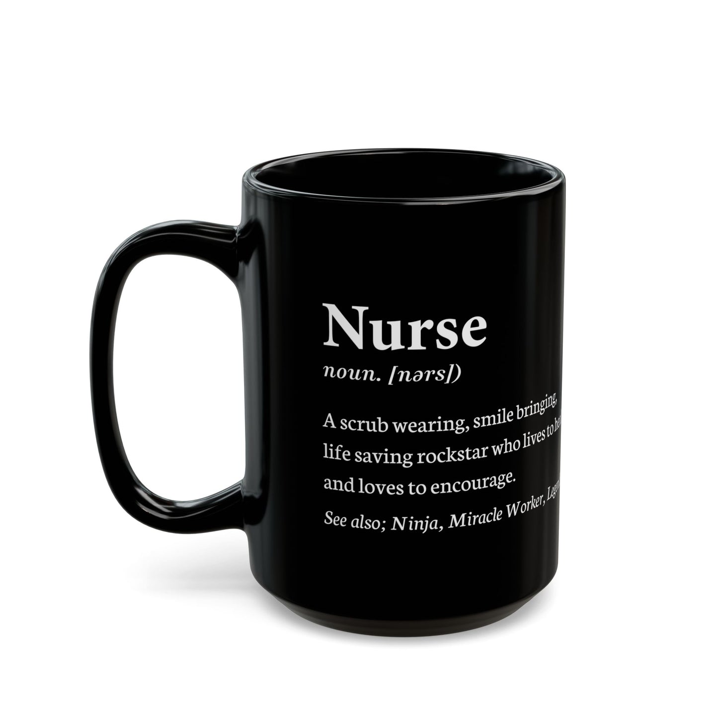 Nurse noun A scrub wearin 11oz  & 15oz Black mug