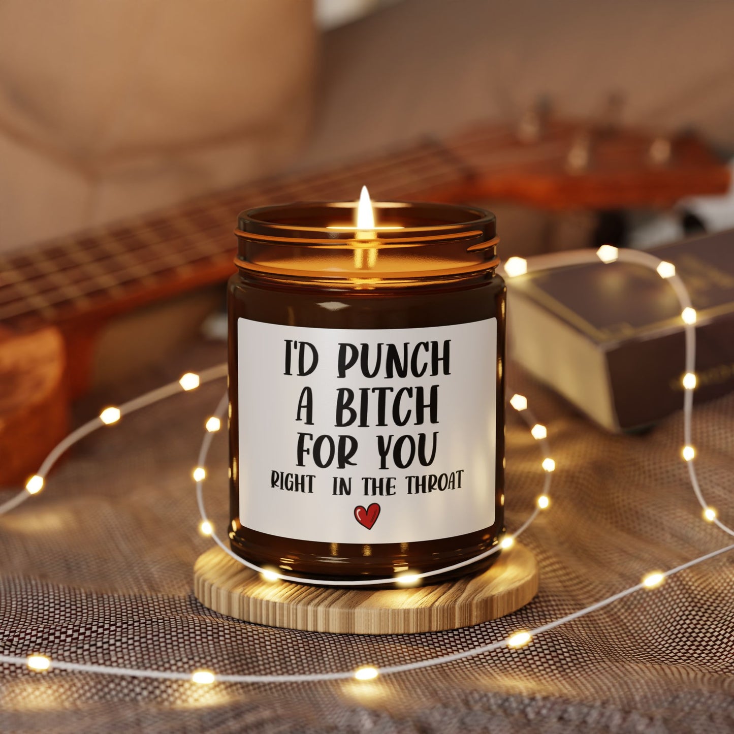 Funny Best Friend Gift Candle  Scented Soy Candle (Multi-Size, Amber Jar)