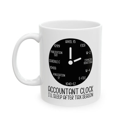 Accountant Clock Mug – Funny Tax Season Gift for CPAs & Bookkeepers