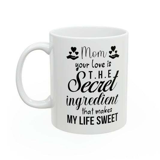Mom’s Love Mug - Mother's Day Gift, Birthday Present for Mom, Sweet Coffee Cup for Mom from Son or Daughter