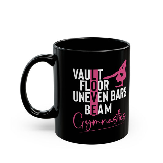 Vault Floor Uneven Bars Beam Black Mug (11oz, 15oz)