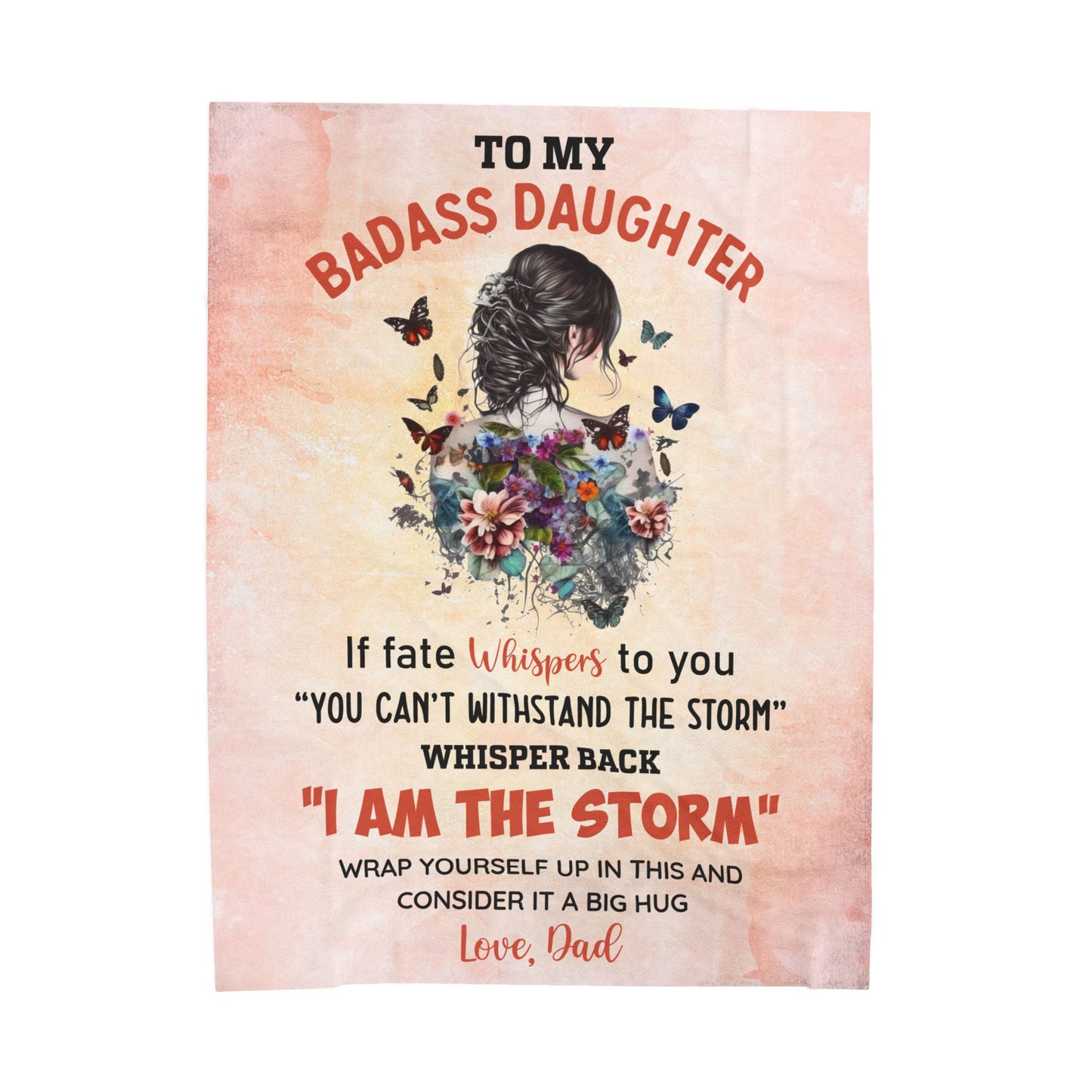 To My Badass Daughter Blanket