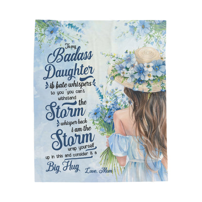 To My Badass Daughter Blanket Blanket