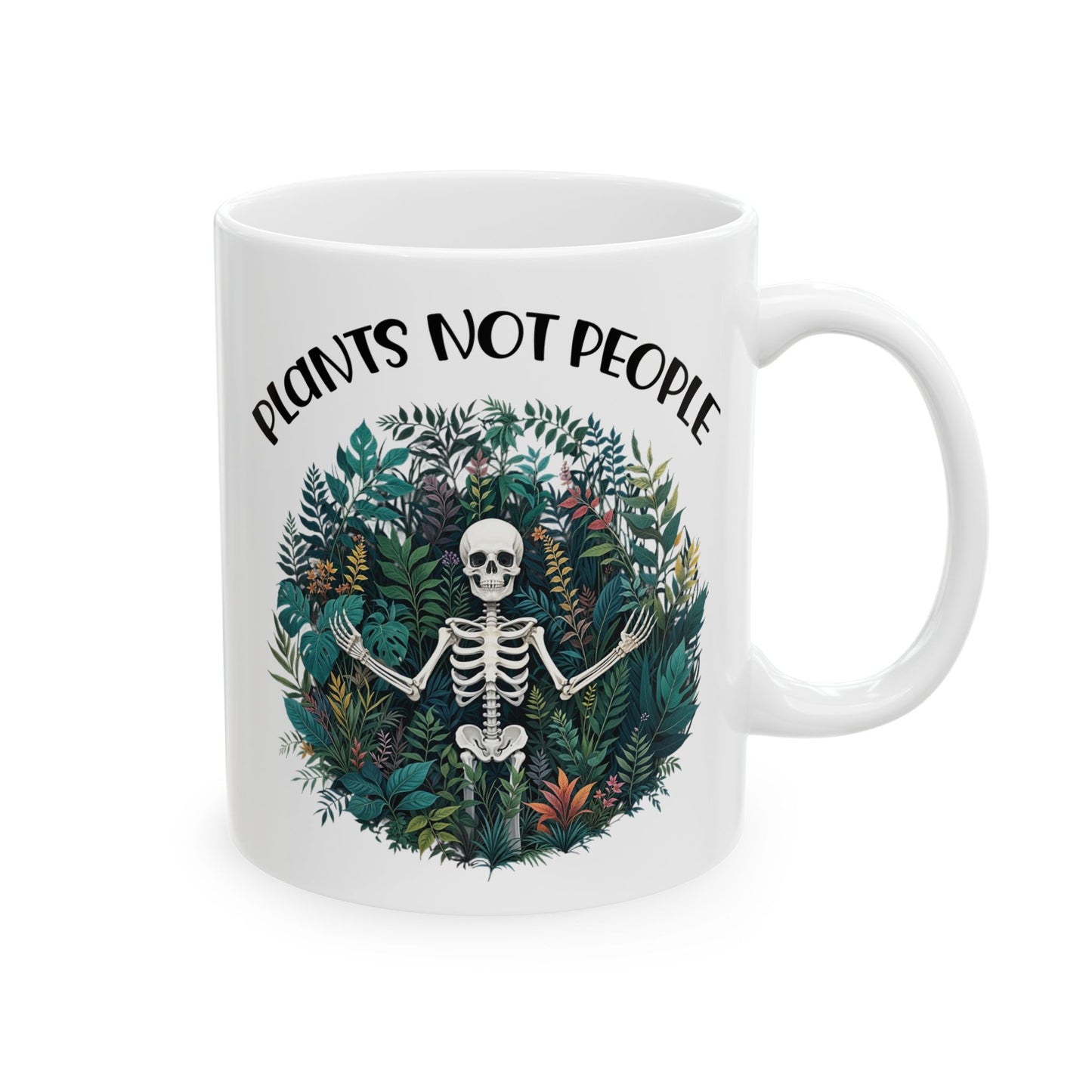 Give a Gift to a Plant Introvert – Plants Not People Mug White Ceramic Coffee Cup