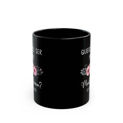 ¿Quieres Ser Mi Madrina Mug – Black Spanish Godmother Gift 2025