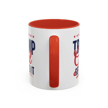 I'm A Trump Girl Get Over It Mug – Patriotic Republican Coffee Cup – Conservative Gift for Women, Trump Merchandise