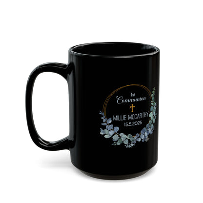 Millie's 1st Communion Mug – Black Personalized Gift 2025