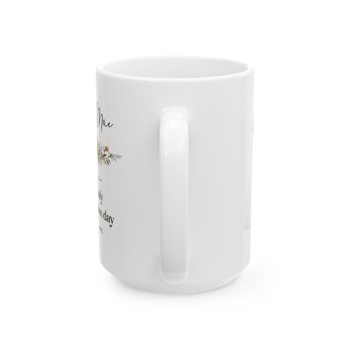 Personalized First Communion Mug – Floral Gift with Name & Date