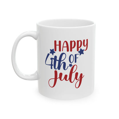 Happy 4th Of July White Mug (11oz,15oz)