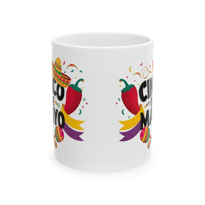 Cinco De Mayo White Mug, (11oz, 15oz)