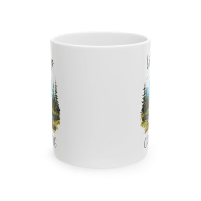 Scenic Camping Adventure Shirt  Ceramic Mug, (11oz, 15oz)
