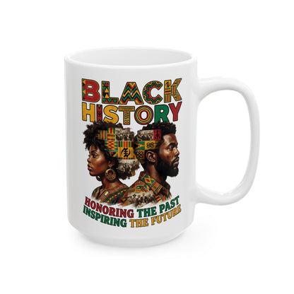 African Roots Black Leaders Ceramic Mug, (11oz, 15oz)