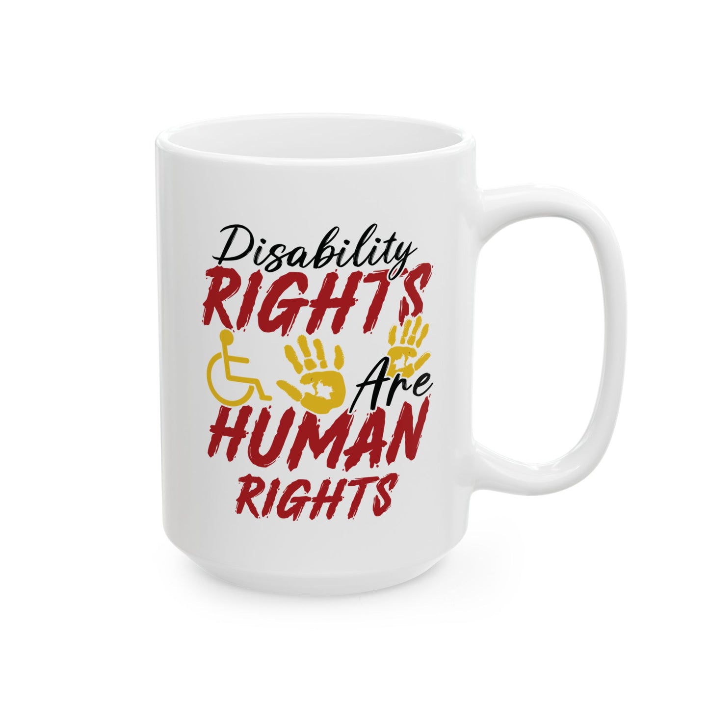 White Ceramic Advocacy Coffee Cup – Gift for Disability Inclusion, Awareness & Activism Support