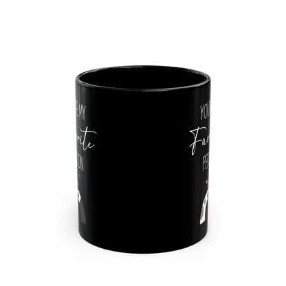 You're My Favorite Person Mug – Cute Hugging Arms and Hearts – Romantic Gift for Couples or Friends