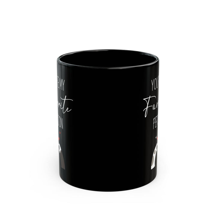 You're My Favorite Person Mug – Cute Hugging Arms and Hearts – Romantic Gift for Couples or Friends