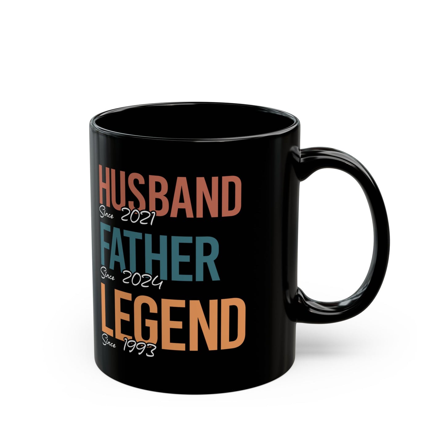 Husband Father Legend Black Mug (11oz, 15oz)