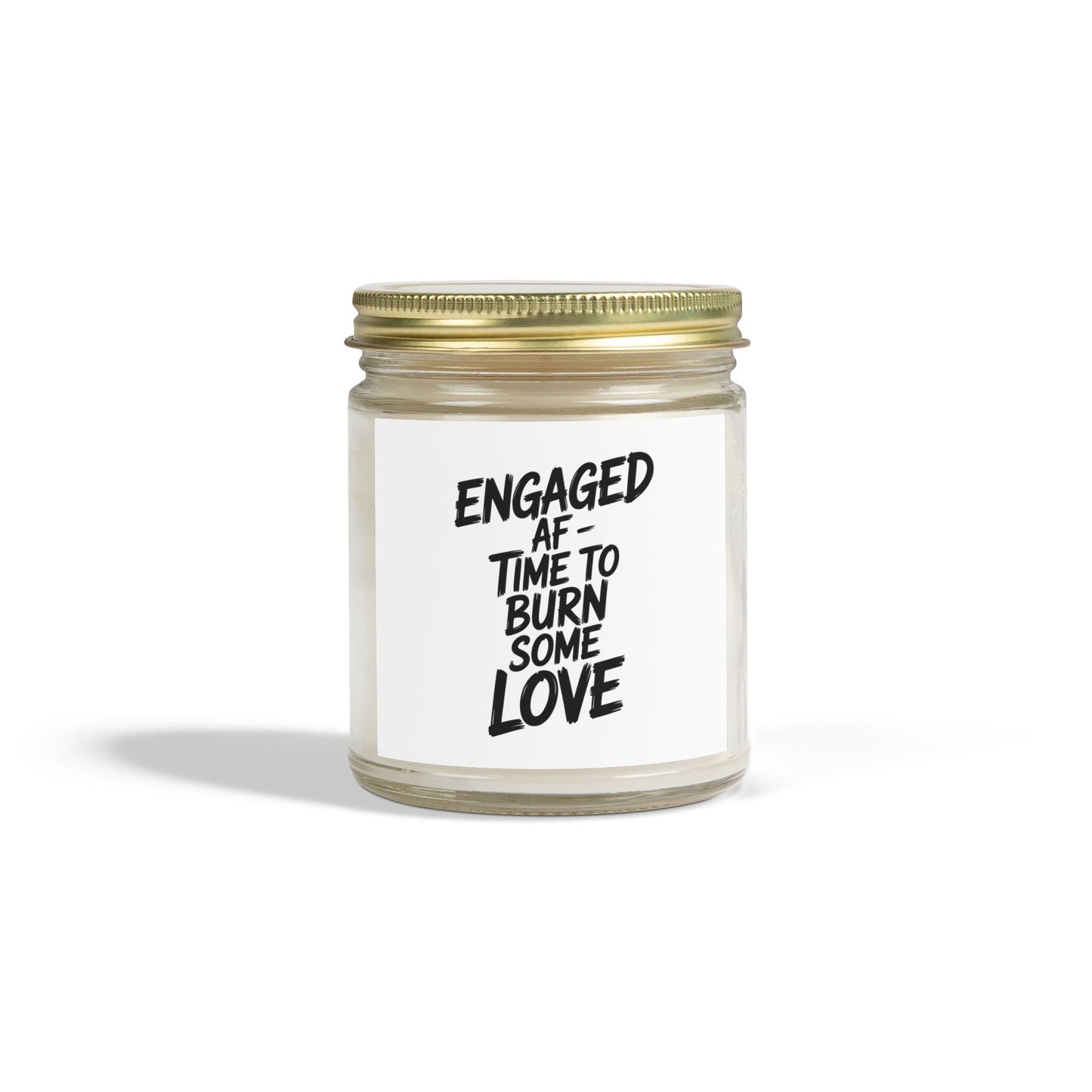 Engaged AF Scented Candles, Coconut Apricot Wax (4oz, 9oz)