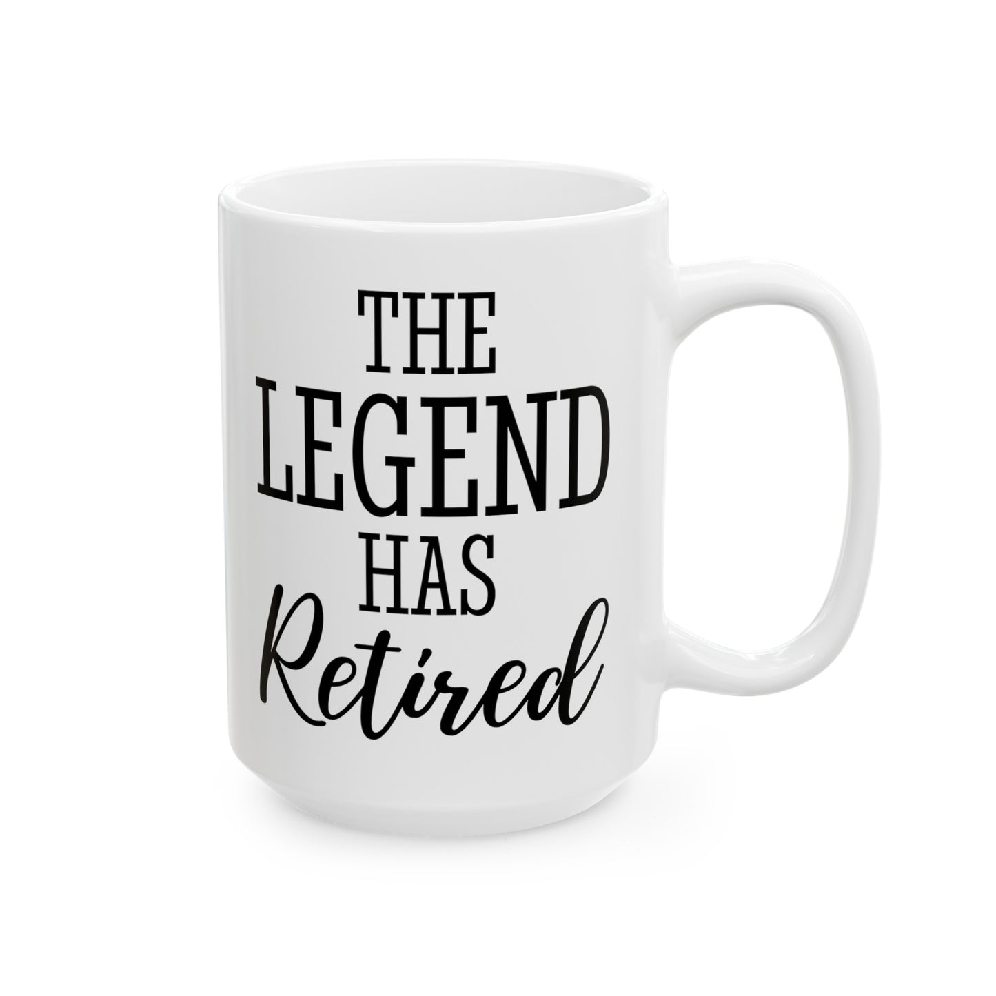 The Legend Has Retired White Mug – Ideal Gift for Retirees