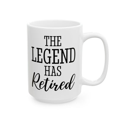 The Legend Has Retired White Mug – Ideal Gift for Retirees
