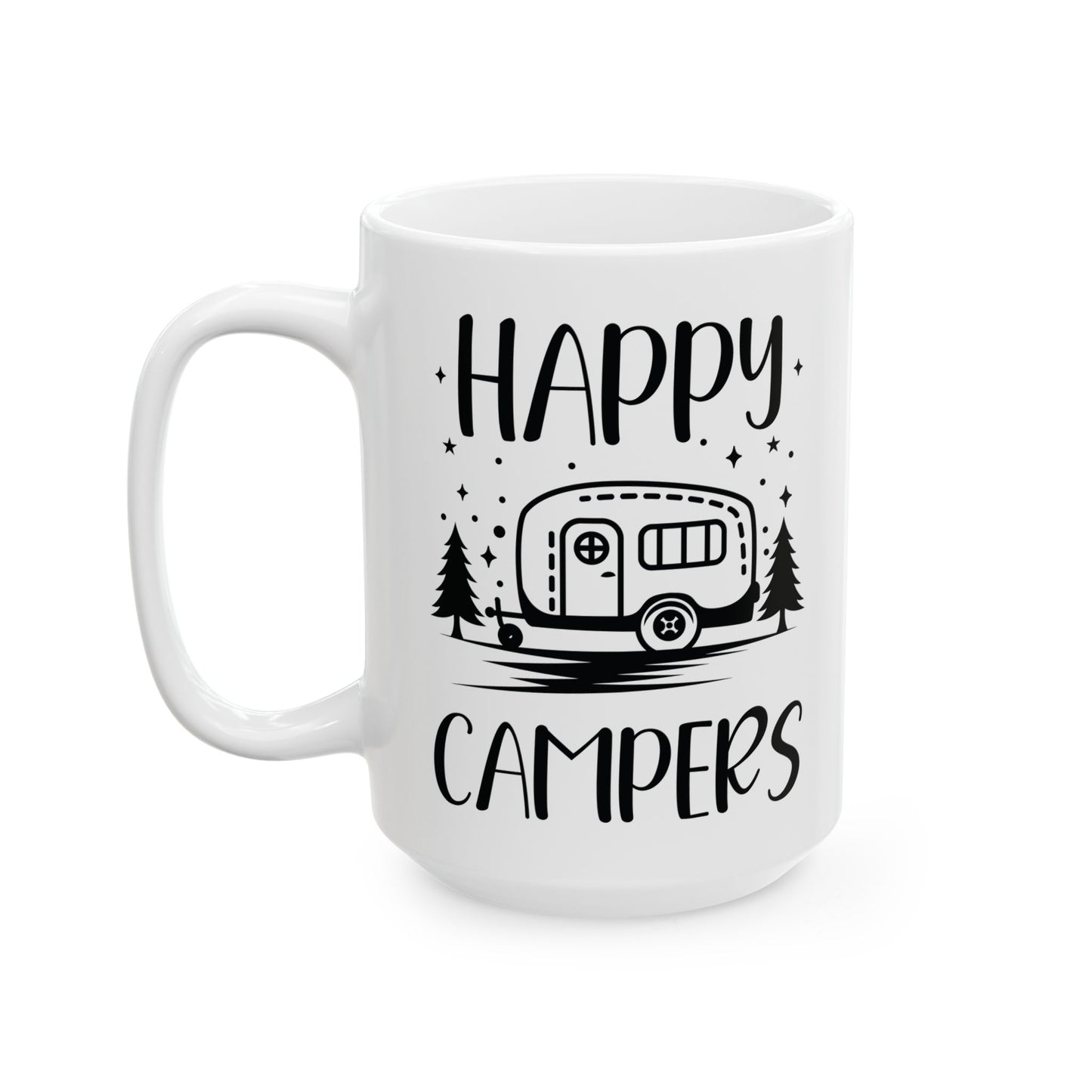 Happy Campers Ceramic Mug, (11oz, 15oz)