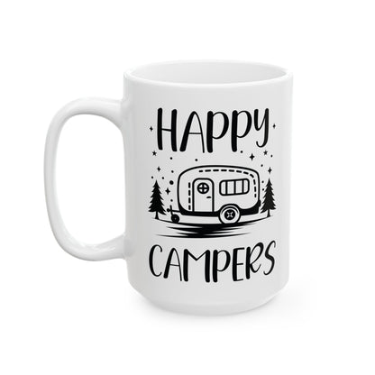 Happy Campers Ceramic Mug, (11oz, 15oz)