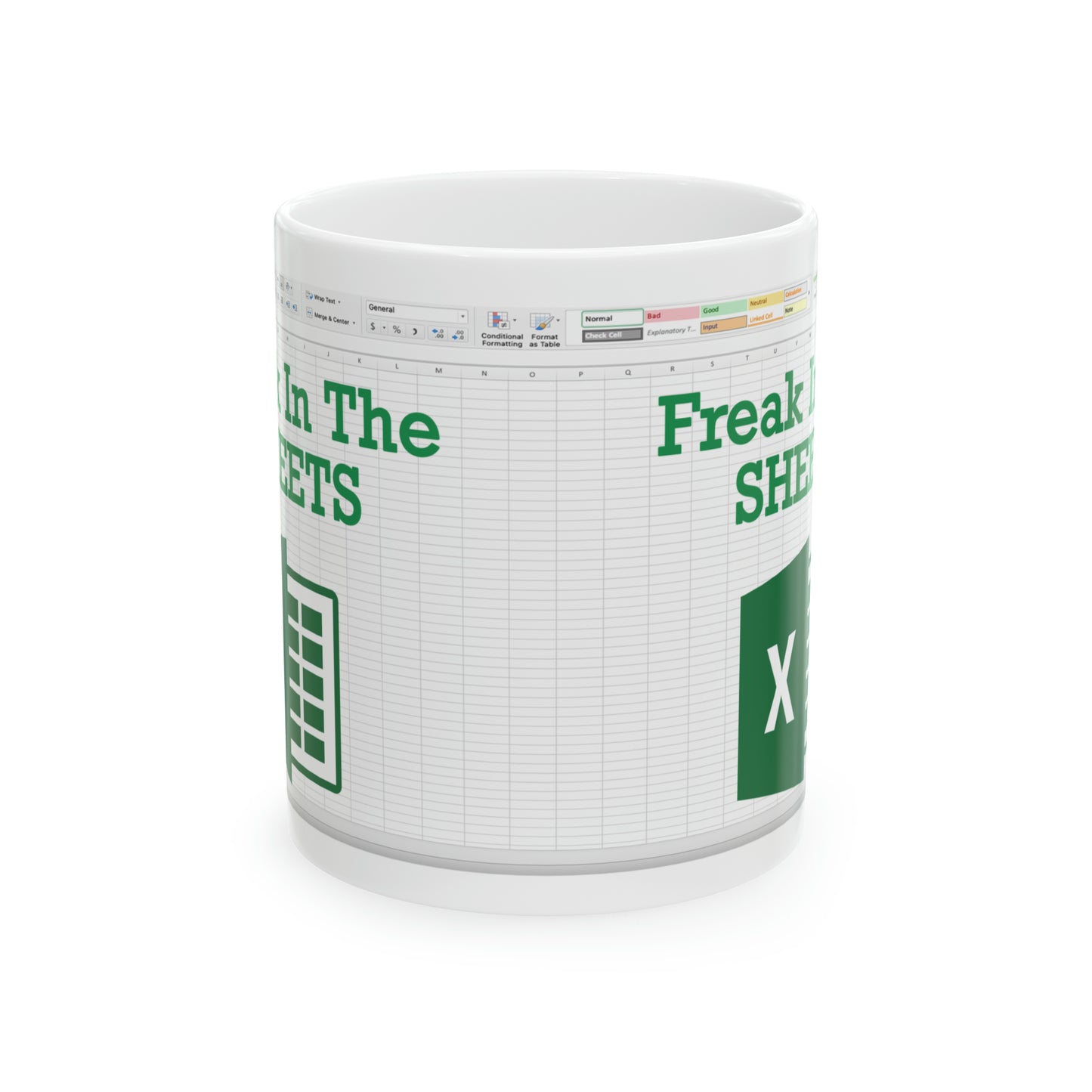 Freak In The Sheet Coffee Mug for Sheets Lovers Boss and Co Worker Accountant Ceramic Mug, 11oz