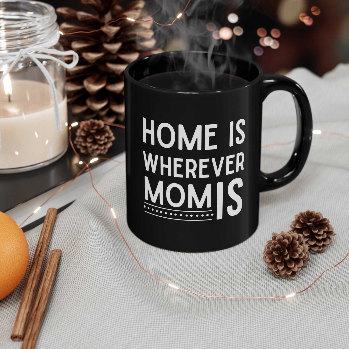 Home is wherever home 11oz Black Mug