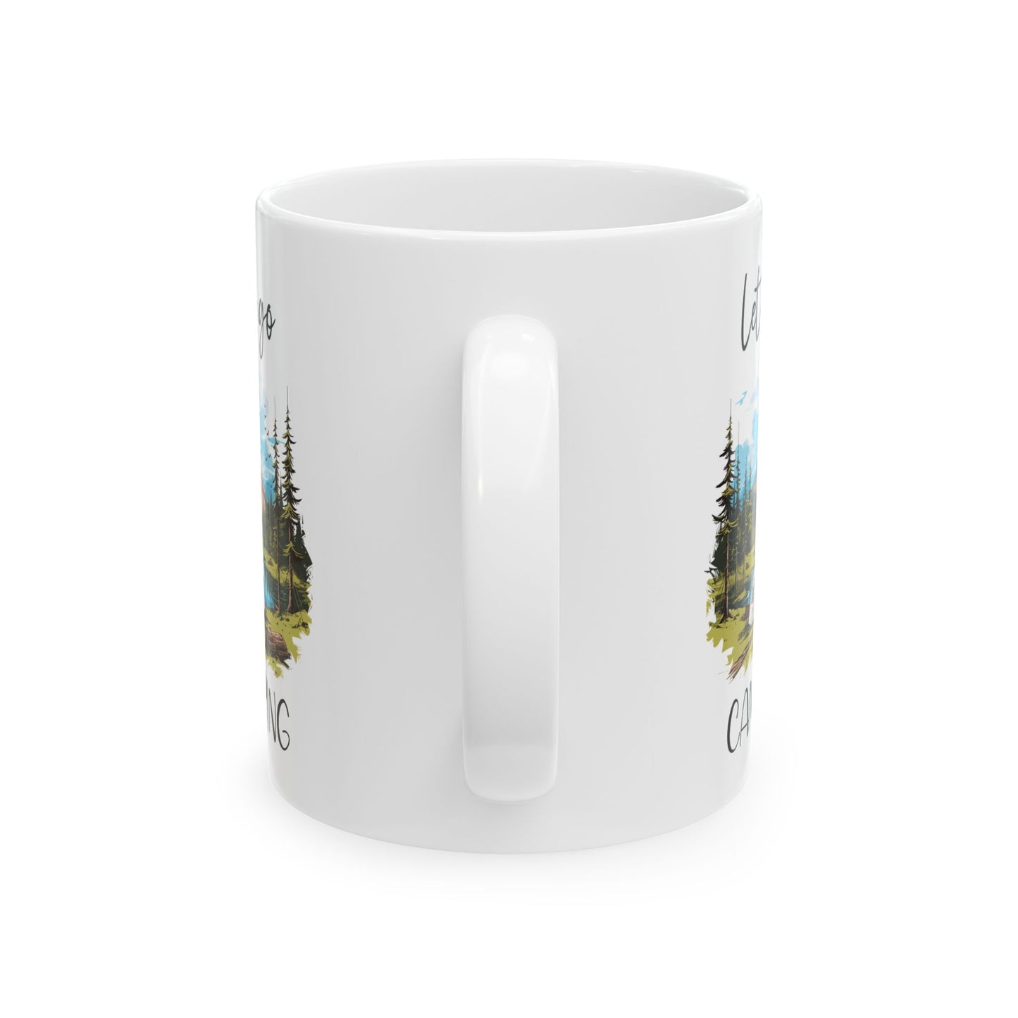 Scenic Camping Adventure Shirt  Ceramic Mug, (11oz, 15oz)