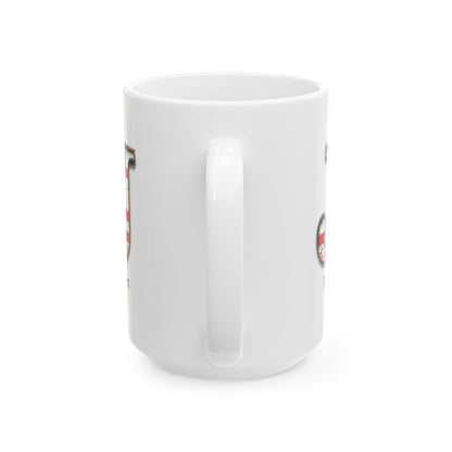 White Personalized USA Flag Initial Mug with Letter J and James Name Gift for Men, Veterans, Patriotic Coffee Lovers