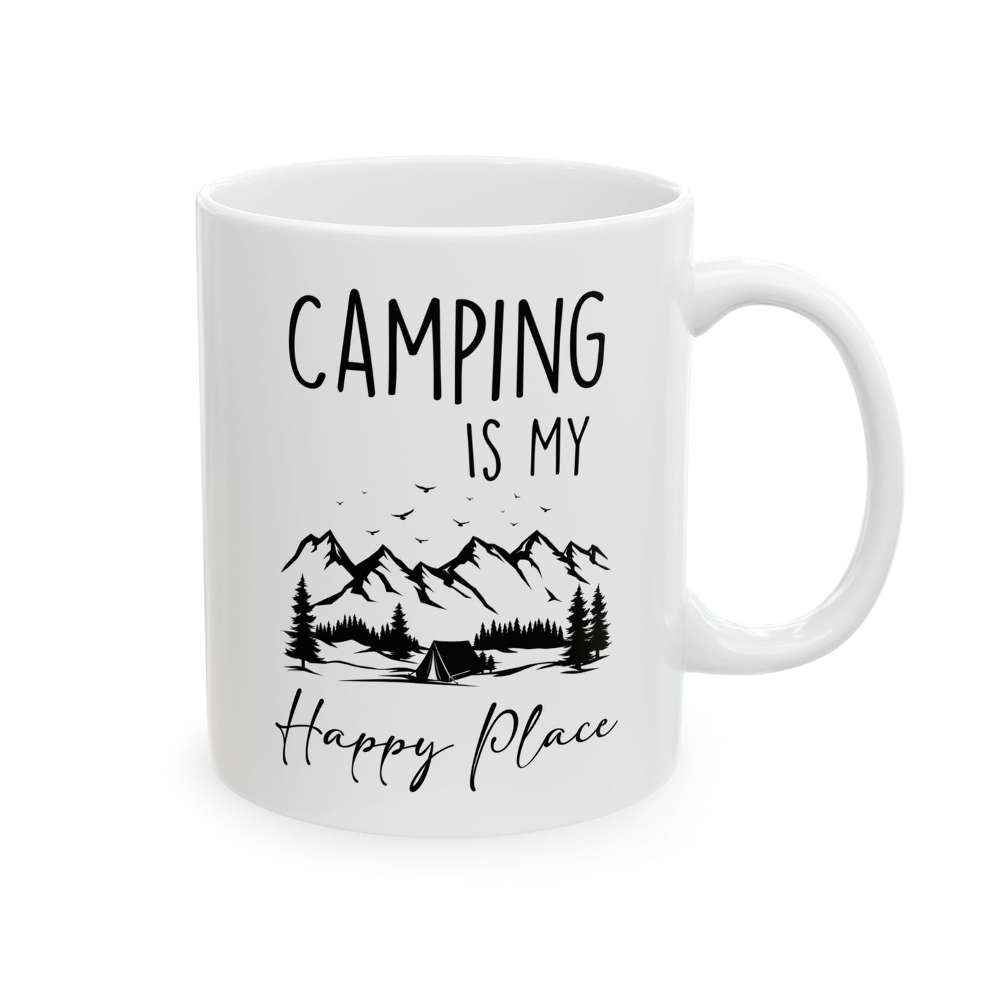 Rustic Camping Adventure Design Ceramic Mug, (11oz, 15oz)