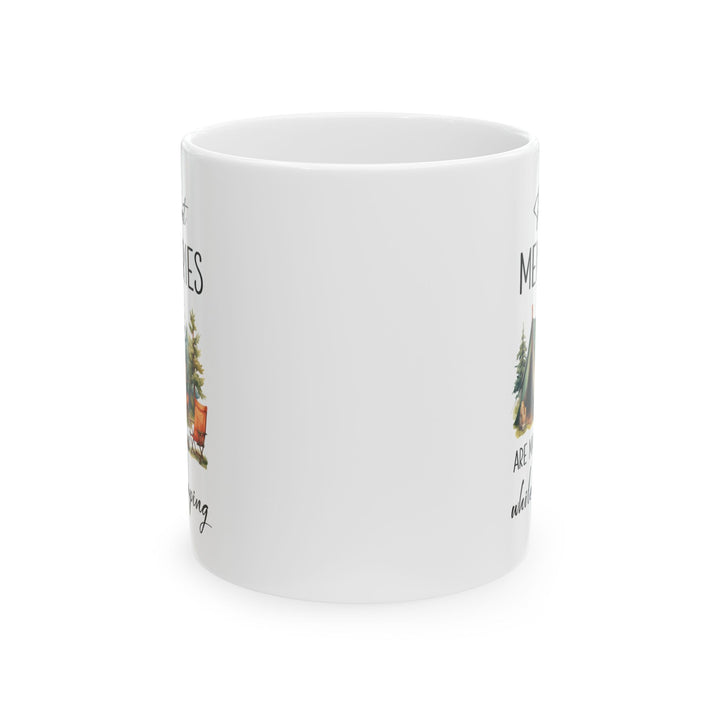 Rustic Forest Camping Tent Ceramic Mug, (11oz, 15oz)