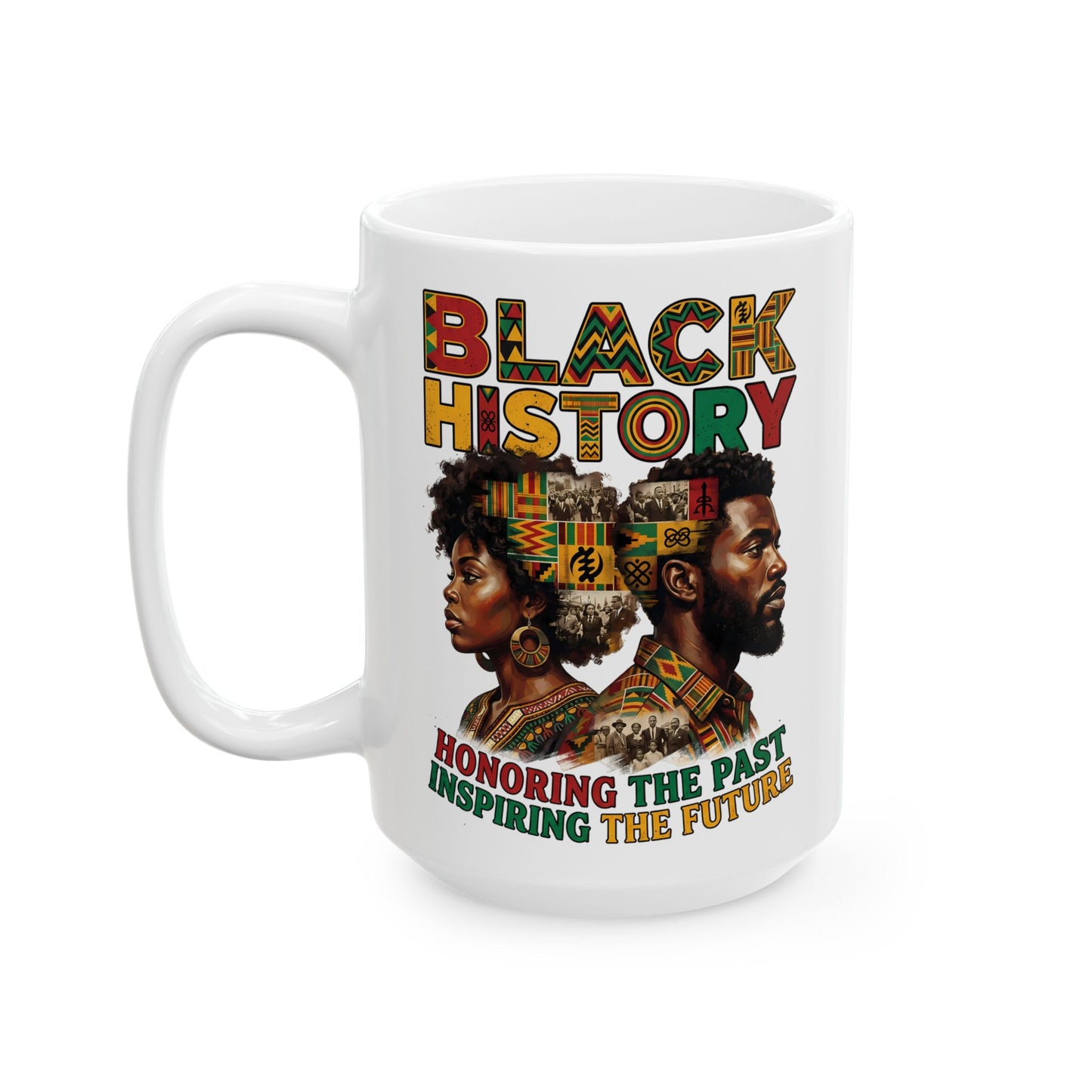 African Roots Black Leaders Ceramic Mug, (11oz, 15oz)