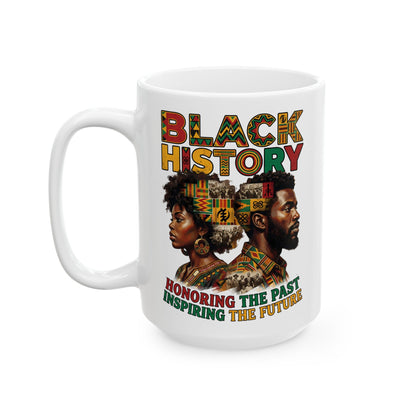 African Roots Black Leaders Ceramic Mug, (11oz, 15oz)