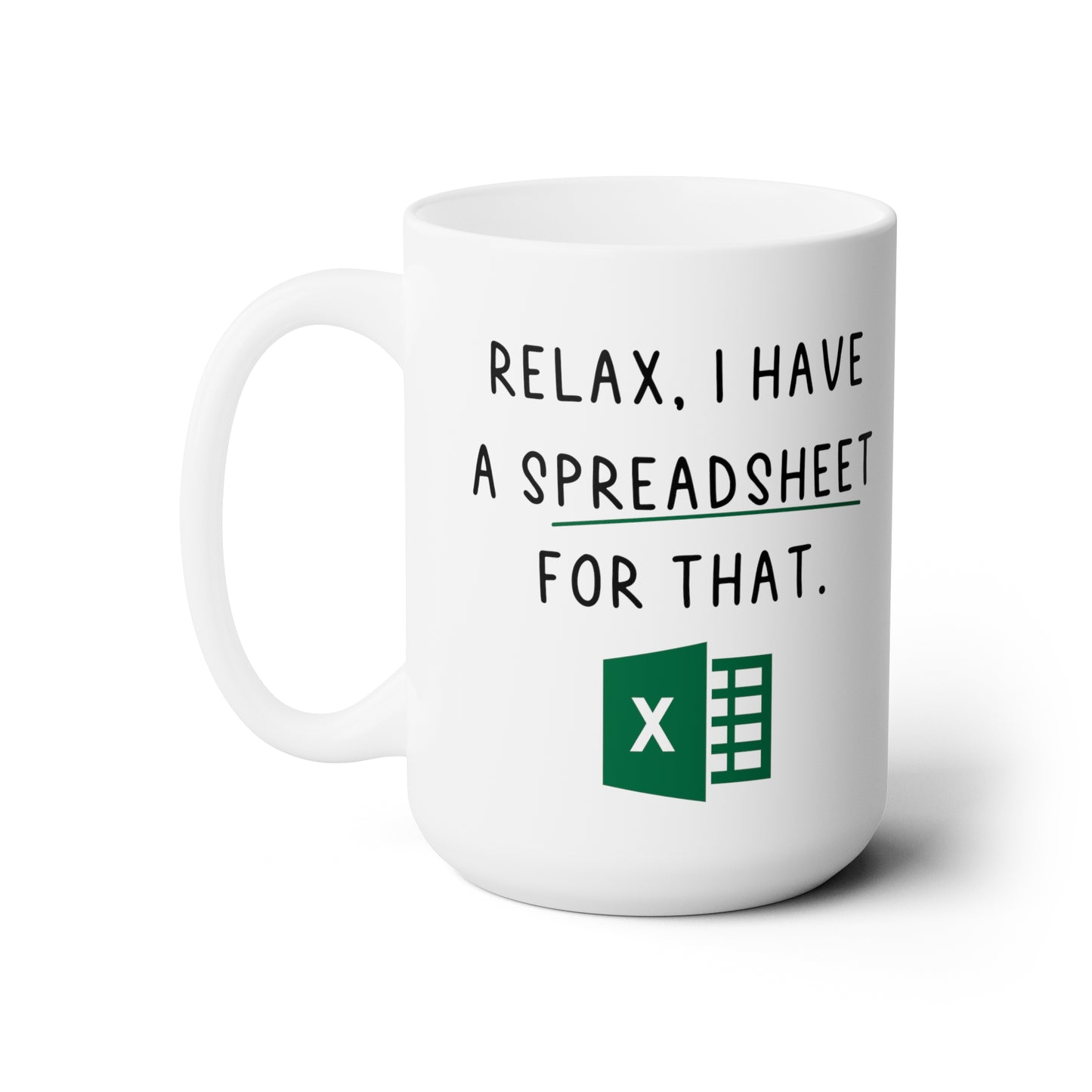 Funny Excel Coffee Cup for Accountants, Analysts, and Office Pros