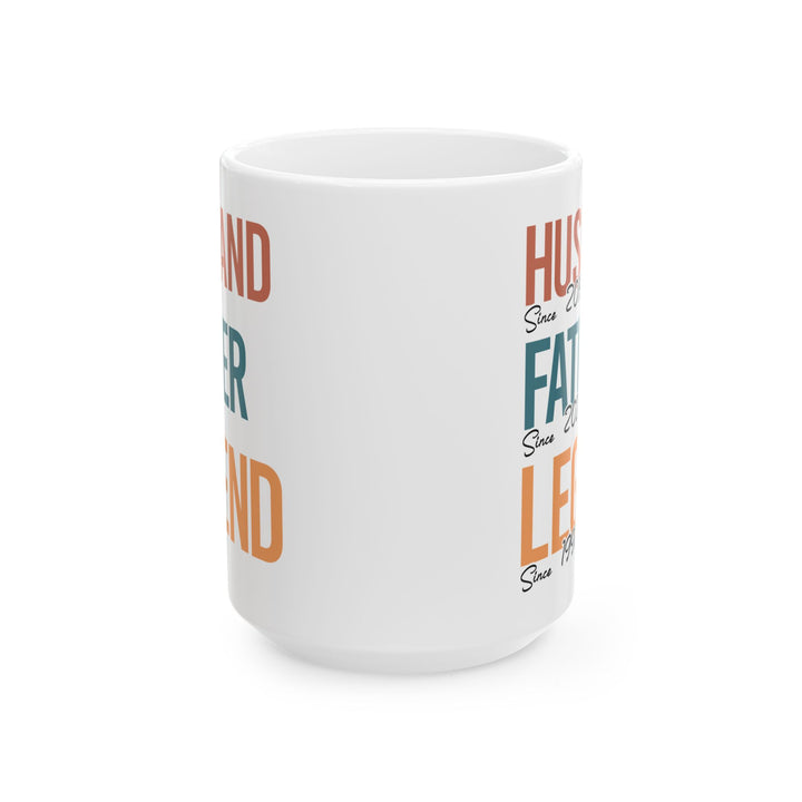 Husband Father Legend White Mug, (11oz, 15oz)