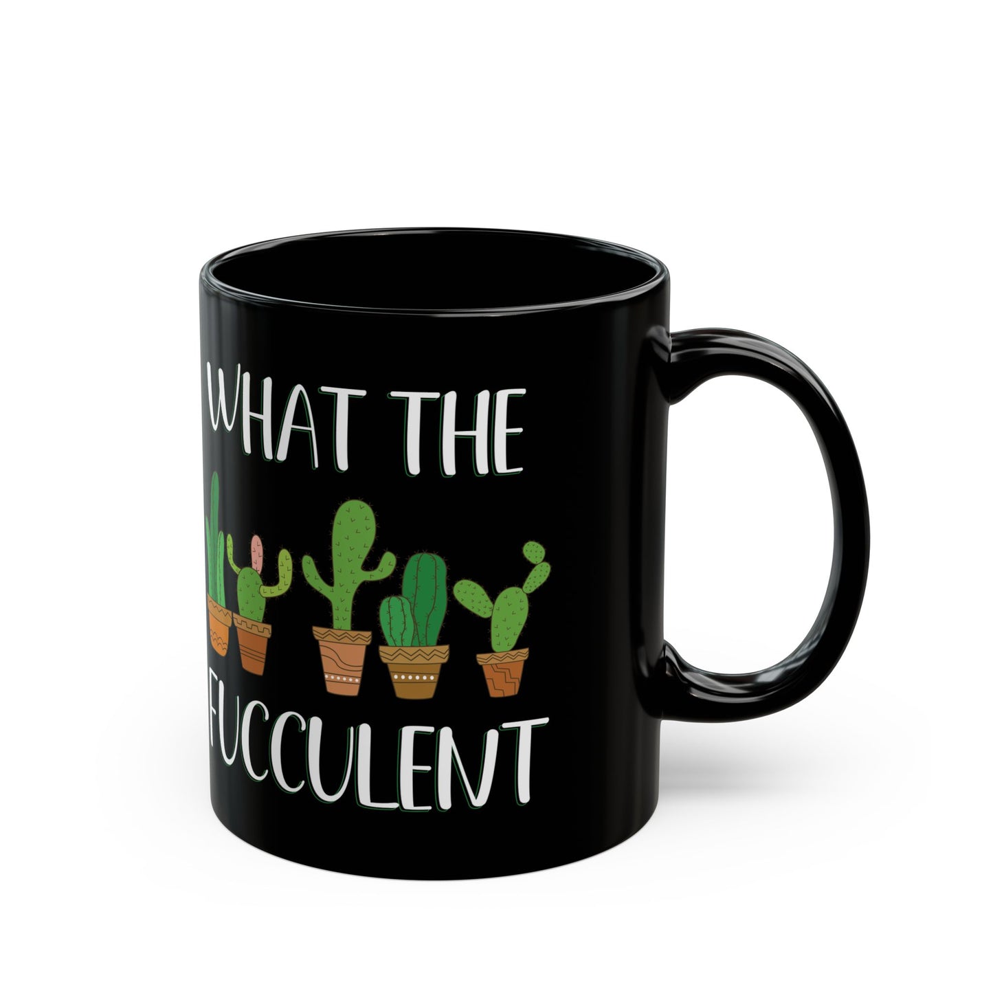 Give a Gift to a Succulent Addict – What the Fucculent Mug Black Ceramic Coffee Cup